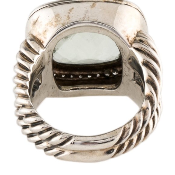 DAVID YURMAN STERLING SILVER 925 PARASIOLITE & DIAMOND ALBION RING - Picture 5 of 6